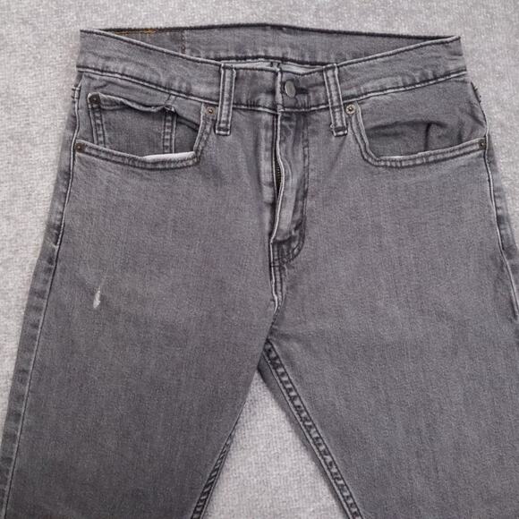 Levi's 512 Slim Fit Tapered Leg 31x30 Dark Wash Gray Denim Jeans - Picture 7 of 14